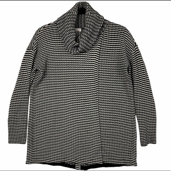 CABI Cowl Turtleneck Striped Fergie Split Sweater #3167 size S - Picture 8 of 13